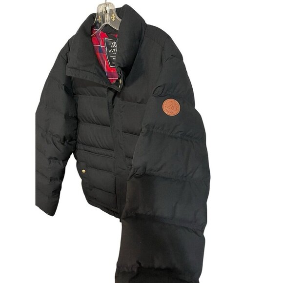 Alpine Design Men's Medium Black Coat NWT Plaid Inside Puffer Hoodless Jacket - Picture 3 of 10